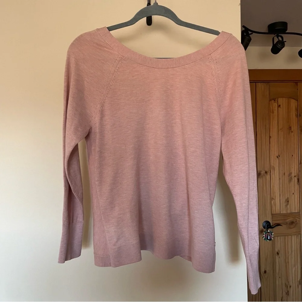Victoria’s Secret Baby Pink Open Back 3/4 Sleeve Balletcore Sweater Small